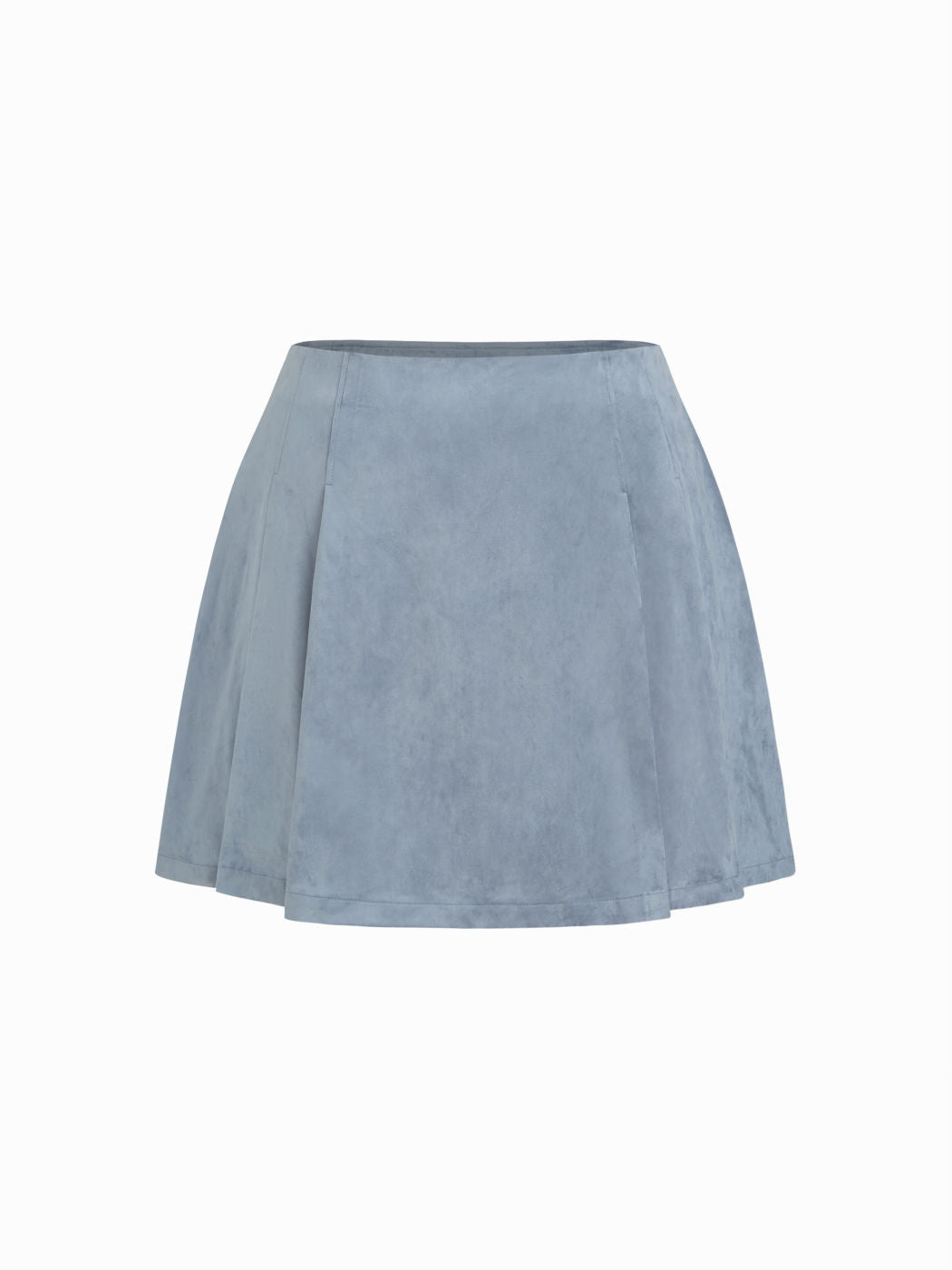 Suede Mid Rise Pleated Mini Skirt Curve & Plus
