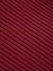 93 Knit High Neck Half Zip Contrasting Binding Top