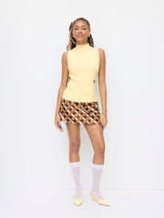Tartan Mid Rise Mini Skirt