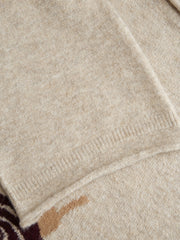 Knit Wool-blend Round Neckline Snail Bell Sleeve Oversized Top