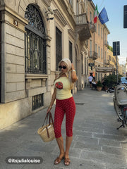Boat Neck Tomato Graphic Tank Top
