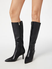 POINTED TOE STILETTO KNEE HIGH BOOTS