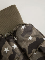 Jersey Mid Rise Camo Drawstring Rara Mini Skirt