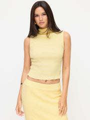 High Neck Texture Lettuce Trim Top & Mid Rise Maxi Skirt Set