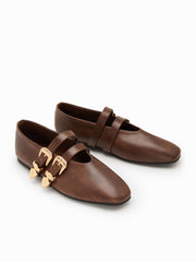 DOUBLE STRAP & BUCKLE FLATS