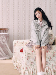 Mid Rise Lettuce Trim Tulle Patched Rara Mini Skirt