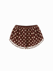 Sweetheart Neckline Leopard Bowknot Cami Top & Low Rise Shorts Loungewear Set