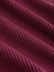 Knit Stand Collar Metal Detail Top