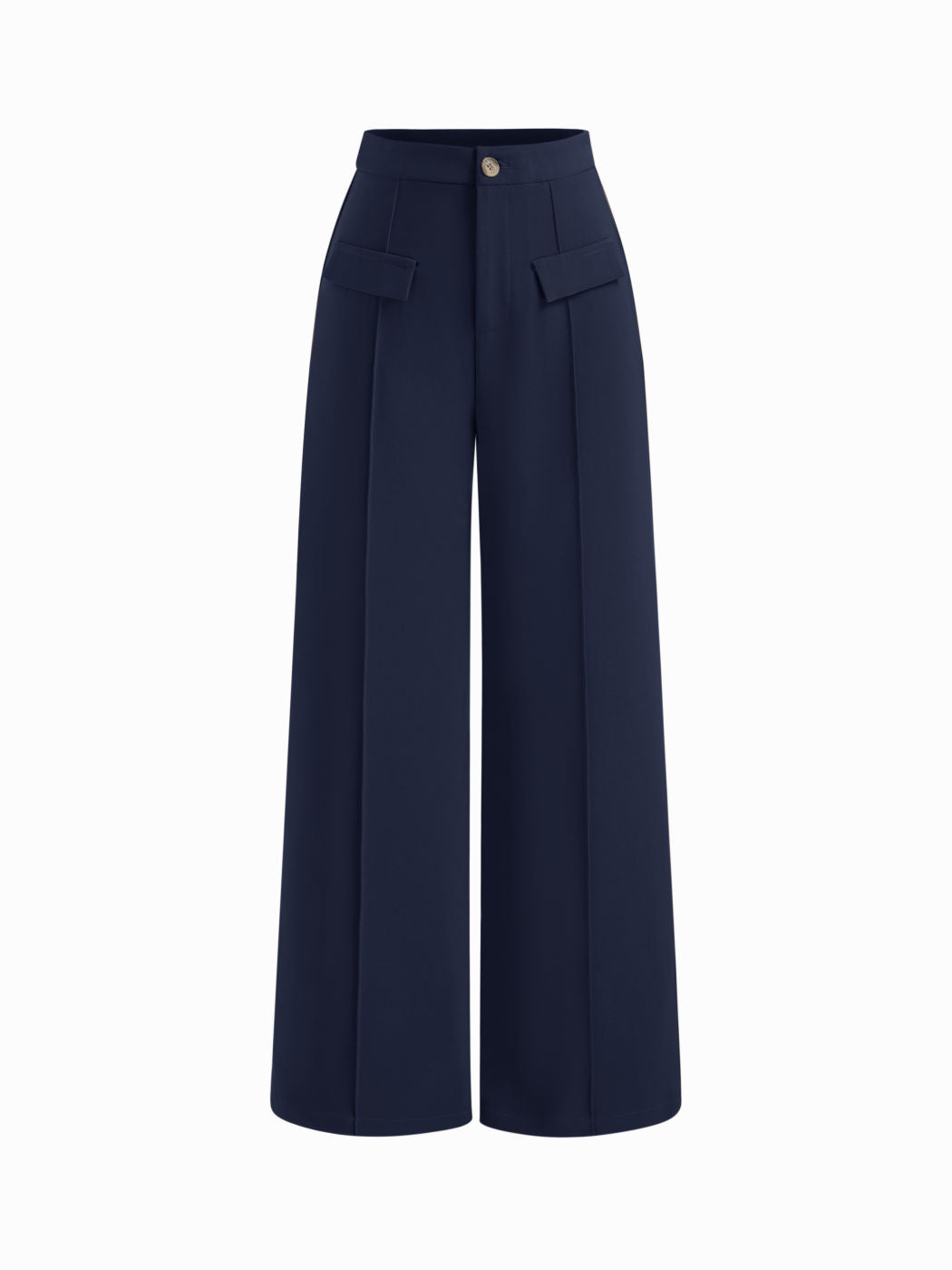 High Rise Pocket Straight Leg Trousers
