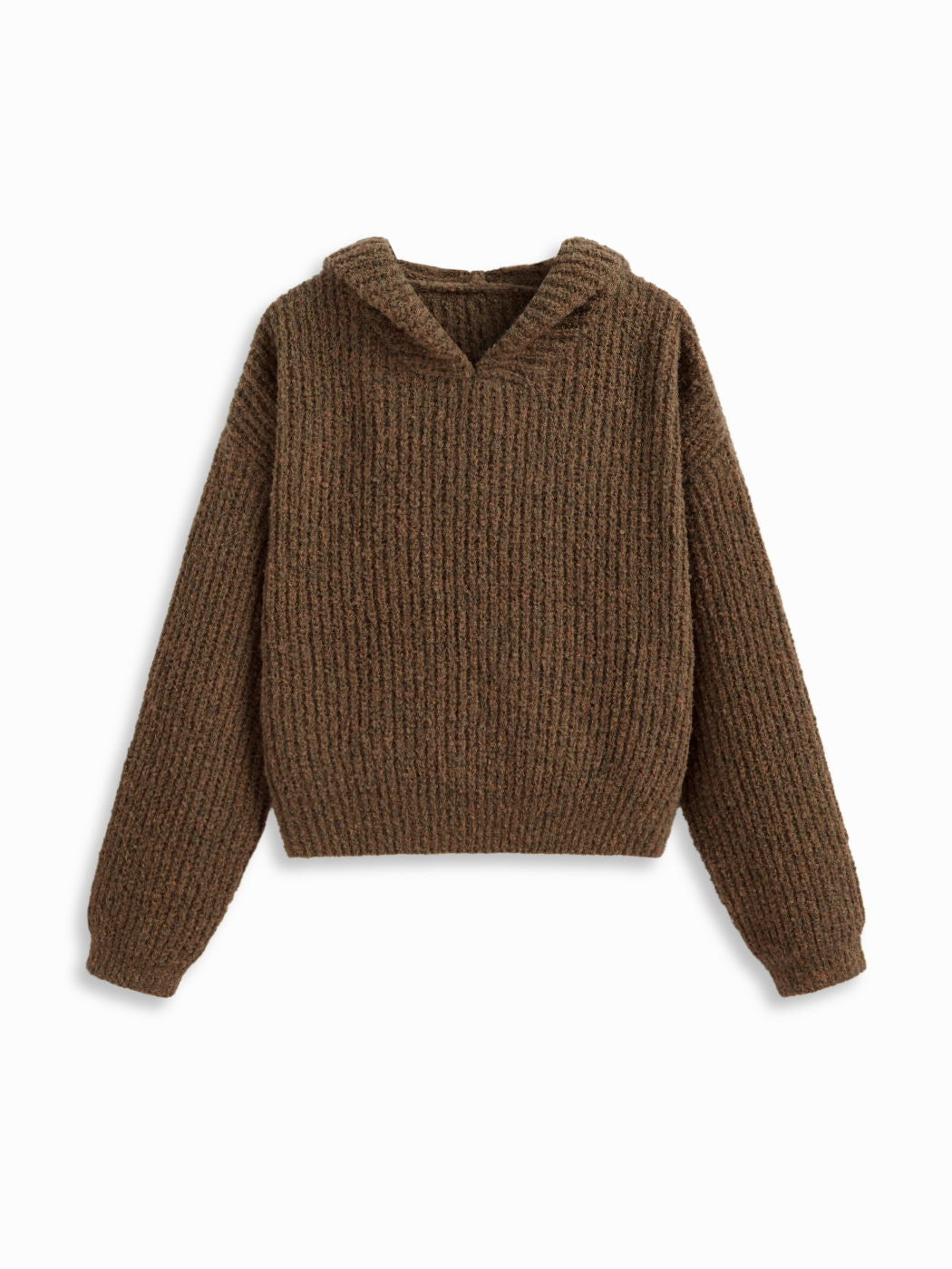 Knit Long Sleeve Oversized Hoodie
