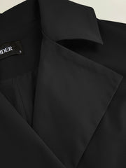 Collar Double Breasted Oversized Trench Coat With Belt