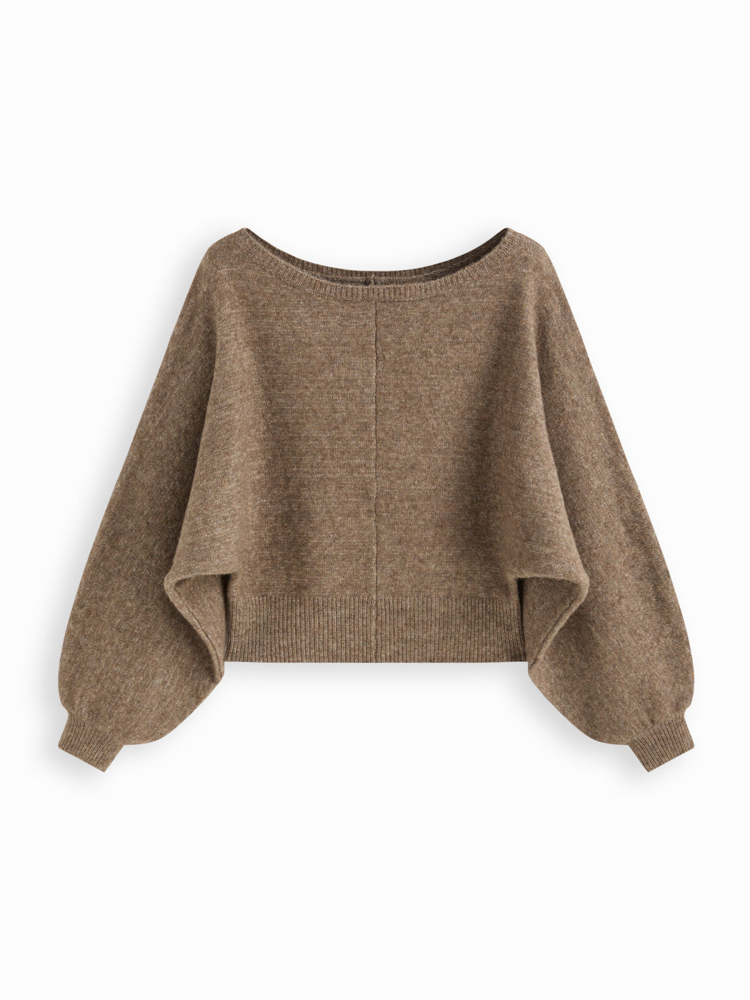 Knit Wool-blend Boat Neck Striped Oversized Sweater
