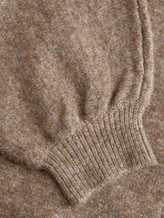 Knit Wool-blend Boat Neck Striped Oversized Sweater