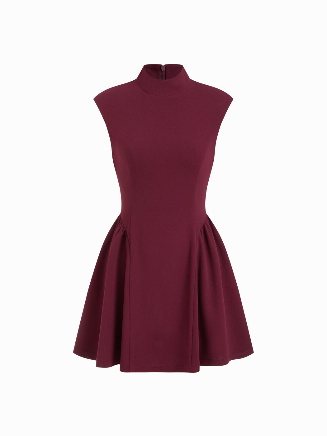 High Neck Ruffle A-line Mini Dress