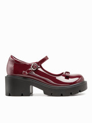 BOWKNOT CHUNKY HEELED LOAFERS
