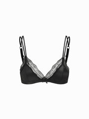 Solid Lace Bowknot Triangle Bralette