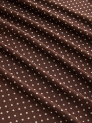 Mesh Mid Rise Bowknot Polka Dot Maxi Skirt