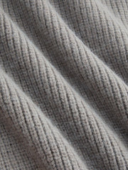 Cable Knit Collar Two Tone Oversized Top Curve & Plus