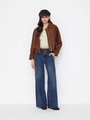 Denim Low Rise Baggy Jeans With Belt