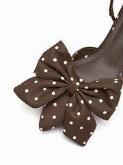 POLKA DOT BOWKNOT  KITTEN HEELS
