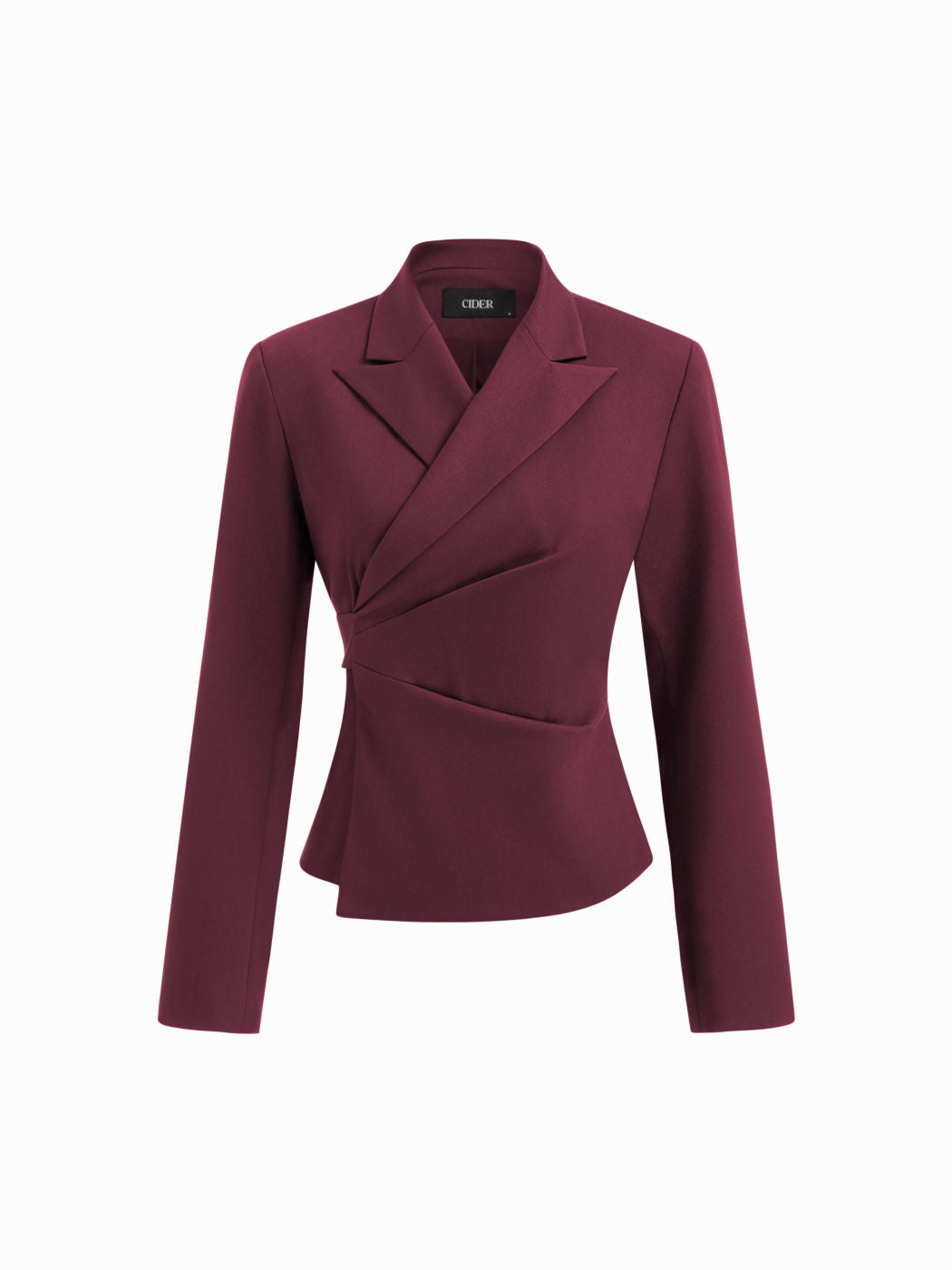 Collar Wrap Button Tie Back Blazer