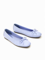 BOWKNOT DECOR SATIN MARY JANE SHOES