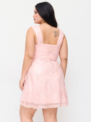 Sequins Sweetheart Bowknot Cami Mini Dress Curve & Plus