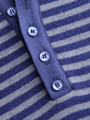 Brushed Fabric Hooded Striped Sweatshirt