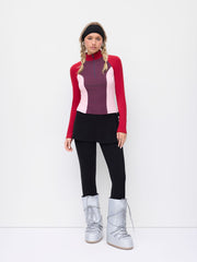 Two-piece Thermal Cotton-blend Mid Rise knotted Leggings Trouser-Skirt