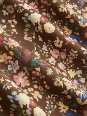 100% Cotton Floral High Rise Straight Leg Trousers