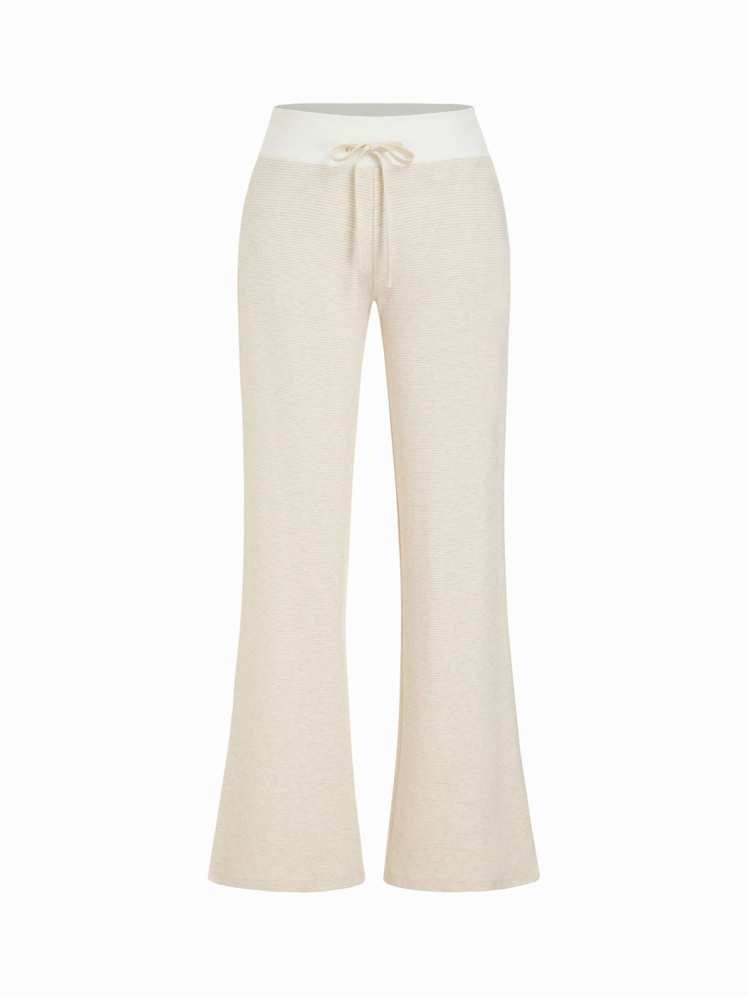 Jacquard Mid Rise Striped Drawstring Straight Leg Sweatpants