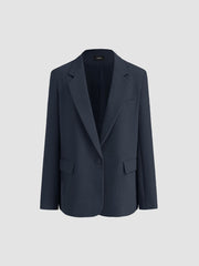 Notched Collar Oversized Blazer