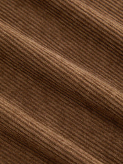 Corduroy Low Rise Elastic Waist Barrel-leg Trousers
