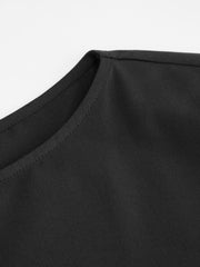 Boat Neck Stripe Knotted Bell Sleeve Blouse Curve & Plus