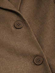 Notch Collar Size Tie Button Oversized Blazer
