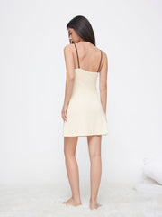 Dog Graphic Square Neck Lace Bowknot Nightdress