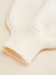 Knit Turtleneck Top & Off-shoulder Lantern Sleeve Top