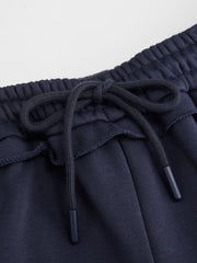 Terry Mid Rise Lettuce Trim Wide Leg Capri Sweatpants