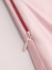 Satin V-neck Backless & Bowknot Mermaid Maxi Dress