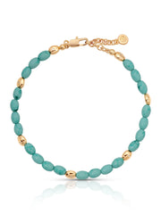 Turquoise Polished Pebble Anklet