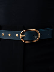 Boyfriend Stud Belt in Denim