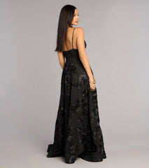 Quinn Soutache A-Line Slit Formal Dress