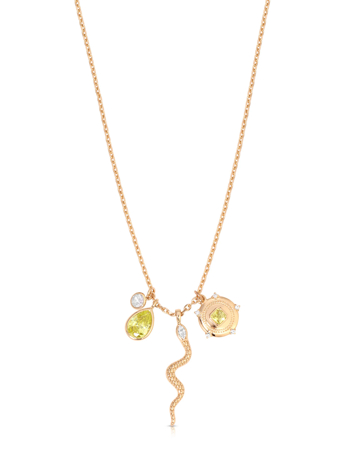 Serpentina Snake Charm Necklace
