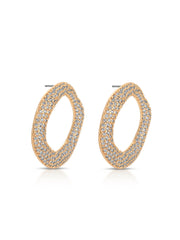 Open Circle Pavè Earrings