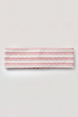 Ribbed Jersey Headband In Pink Stripe