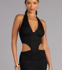 Lace Obsession Cutout Maxi Dress