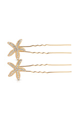 Crystal Starfish Hair Pin Set