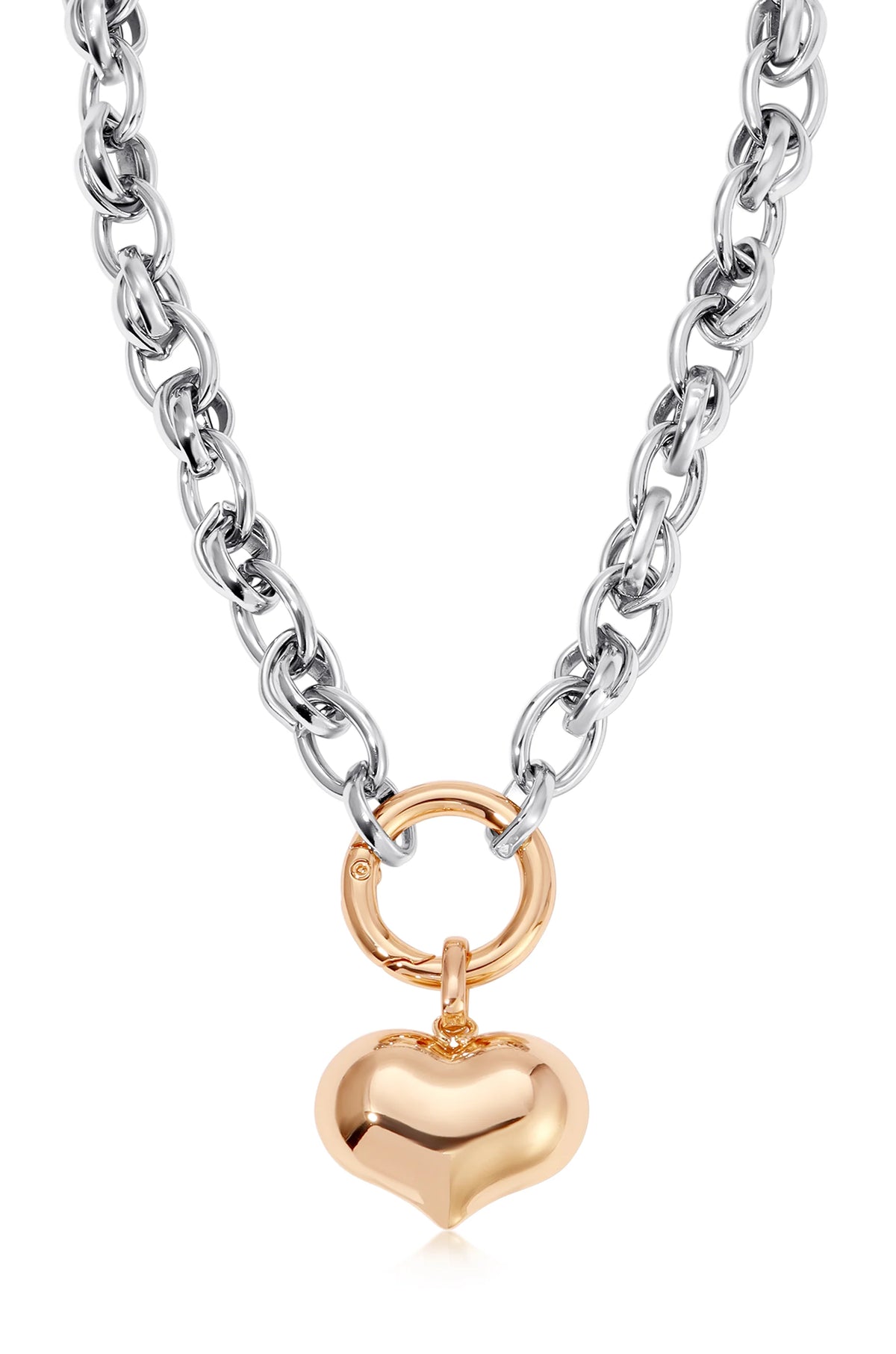 Locked in Mixed Metal Necklace
