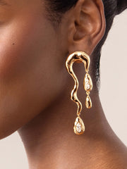 Melting Metal Dangle Earrings