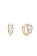 Diamond Shine Mini Hoop Earrings